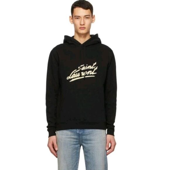 Saint Laurent Other - Saint Laurent 50s Signature Hoodie Pullover Mens Size Small Spellout Script